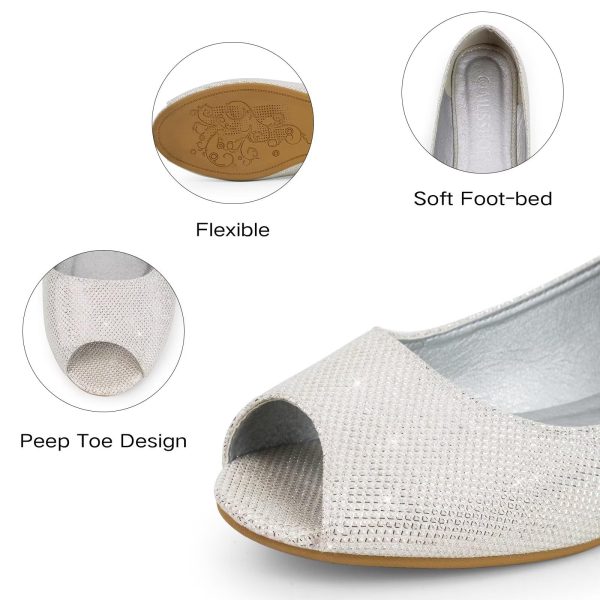 Peep Toe Flat Shoes for Women
