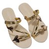 Women's Heart Decor Outdoors Flat Sandals Open Toe Summer Solid Plain Slide Sandals