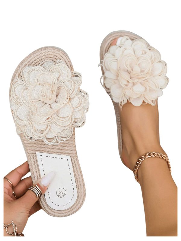 Women's Bow Summr Flat Sandals Open Toe Sandals Slip On Slides