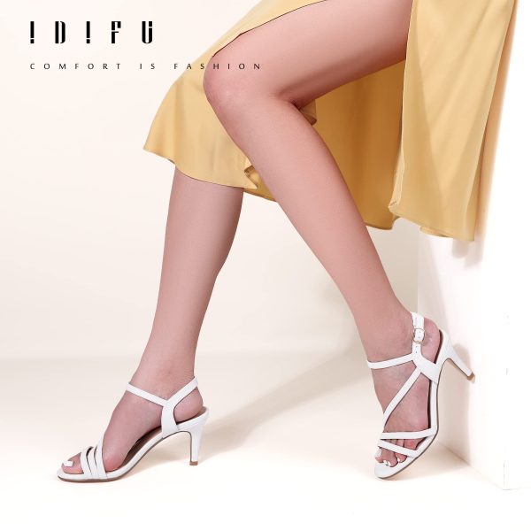 Women's Black Nude White Silver Heels for Women Dress Kitten Heels Strappy Open Toe Heels Sandals Wedding Evening Party Shoes