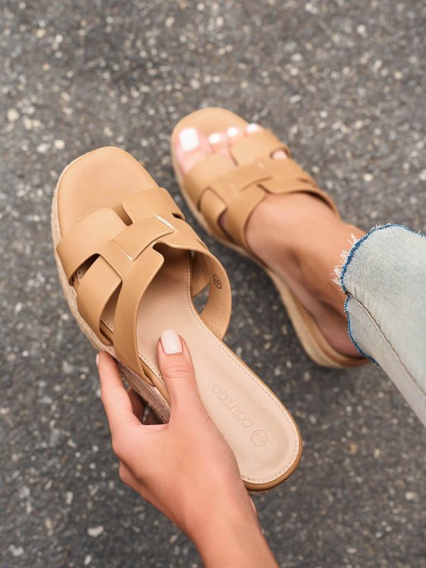 Women's Wedge Sandals Platform Espadrille Heels Open Toe Strappy Slip On Casual Summer Slide Shoes
