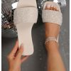 Glitter Sandals Sparkly Sandals Casual Rhinestone Slides Bling Open Toe Sandals