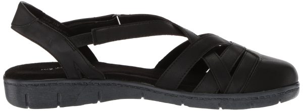 Womens Garrett Faux Leather Strappy Flat Sandals