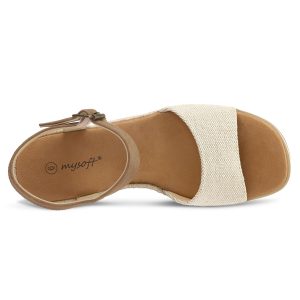 Womens Espadrille Wedge Sandals EVA Sole Platform Sandal Open Toe Ankle Strap Buckle Shoes
