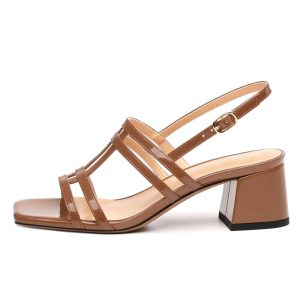 Women's Low Heels Strappy Sandals Square Open Toe Ankle Strap Low HeeL Sandals Comfort Dress Party Wedding Shoes 2"
