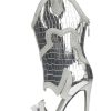 Nayaye Stiletto Fashion Western Booties for Women, Women's Open Toe Mid-calf Boots with Faux Rhinestone