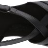 Womens Garrett Faux Leather Strappy Flat Sandals