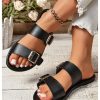 Women's Buckle Sandals Summer Slides Open Toe Beach Outdoor Sandal Shoes