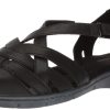 Womens Garrett Faux Leather Strappy Flat Sandals