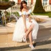 Women's Amelia Heels Sandals Sparkle Crystal Open Toe Slingback High Heel Sandals Dress Pumps Shoes for Party Wedding