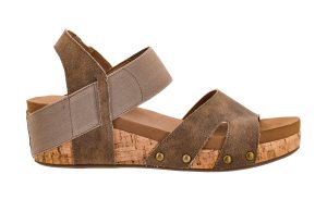 Women's Better With Time 2-Inch Wedge - Timeless Wide Toe Strap With Cut Outs, Elastic Gore Strap Around Ankle, And EVA Insoles