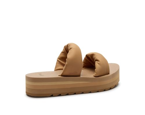 Womens Yoga Twist-N-Slide Sandal | Platform Sandals for Women | Yoga Mat Footbed with 1.25" Platform