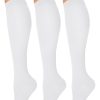 3 Pairs Compression Socks for Women & Men 15-20 mmHg,Best Support for Cycling Athletic Hiking Running