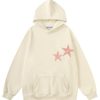 Star Hoodies Y2k Oversized Graphic Hoodies Aesthetic 90s Crewneck Sweatshirt Long Sleeve Pullover Tops
