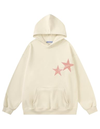 Star Hoodies Y2k Oversized Graphic Hoodies Aesthetic 90s Crewneck Sweatshirt Long Sleeve Pullover Tops