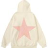 Star Hoodies Y2k Oversized Graphic Hoodies Aesthetic 90s Crewneck Sweatshirt Long Sleeve Pullover Tops