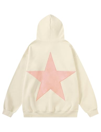 Star Hoodies Y2k Oversized Graphic Hoodies Aesthetic 90s Crewneck Sweatshirt Long Sleeve Pullover Tops