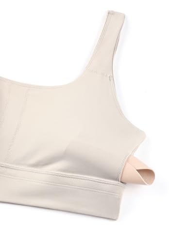 Butterluxe Womens U Back Sports Bra - Scoop Neck Padded Low Impact Yoga Clothes Workout Crop Top with Built in Pads
