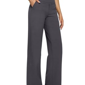 Yoga Pants Women Wide Leg Pants with Pockets High Waist Stretch Dress Casual Sweatpants Petite/Regular/Tall