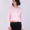 5 Pack: Women's Dry Fit Crop Top - Long Sleeve Crew Neck Stretch Athletic Tee (Available in Plus Size)