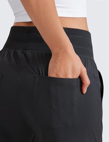 Womens Casual 7/8 Pants 25"- Lightweight Workout Outdoor Athletic Track Travel Lounge Joggers Pockets