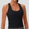Women's Workout Tank Tops with Built in Bra Athletic Racerback Support Tanks Padded Fitted Yoga Crop Gym Activewear