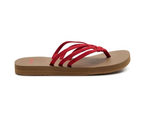 Yoga Sandy II Sparkle | Flip Flops for Women | Yoga Sandals For Women | Women's Beach Sandals | Memory Foam Footbed