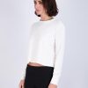 5 Pack: Women's Dry Fit Crop Top - Long Sleeve Crew Neck Stretch Athletic Tee (Available in Plus Size)