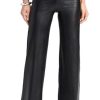 Women's Faux Leather Wide Leg Pants