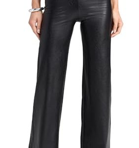 Women's Faux Leather Wide Leg Pants