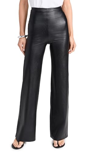 Women's Faux Leather Wide Leg Pants