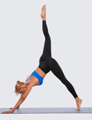 Womens Butterluxe High Waisted Yoga Leggings 25" - Double Seamed Buttery Soft Comfy Athletic Gym Workout Pants