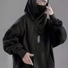 Streetwear Men's Oversized Heavyweight Hoodie with Neck Gaiter