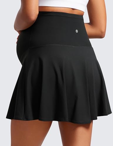 Womens Butterluxe Maternity High Waisted Tennis Skirts A Line Flowy Golf Athletic Casual Pregnancy with Pockets