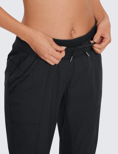 Womens Casual 7/8 Pants 25"- Lightweight Workout Outdoor Athletic Track Travel Lounge Joggers Pockets