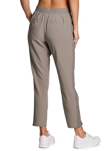 Women's Ankle Pant, Quick Drying Lightweight Stretch Woven Flat-Front Straight Leg Pants