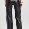 Women's Faux Leather Wide Leg Pants