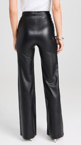 Women's Faux Leather Wide Leg Pants