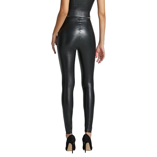 - Faux Leather Leggings | Sculpting Yet Soft & Flexible | Raw-Cut Finish | Machine Washable, Retains Shape & Color