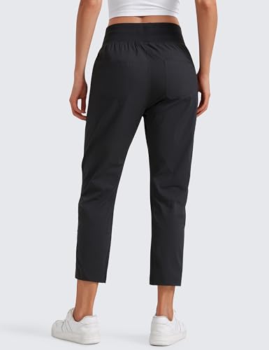 Womens Casual 7/8 Pants 25"- Lightweight Workout Outdoor Athletic Track Travel Lounge Joggers Pockets