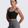 Women's Workout Sports Bras Fitness Yoga Crop Tank Twist Back Cami