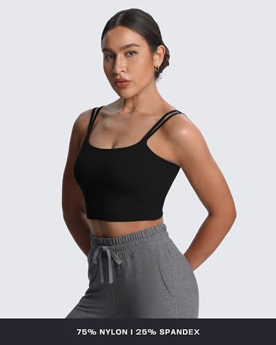 Women's Workout Sports Bras Fitness Yoga Crop Tank Twist Back Cami