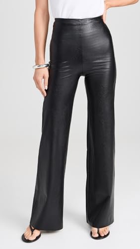 Women's Faux Leather Wide Leg Pants