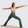 Butterluxe Womens U Back Sports Bra - Scoop Neck Padded Low Impact Yoga Clothes Workout Crop Top with Built in Pads