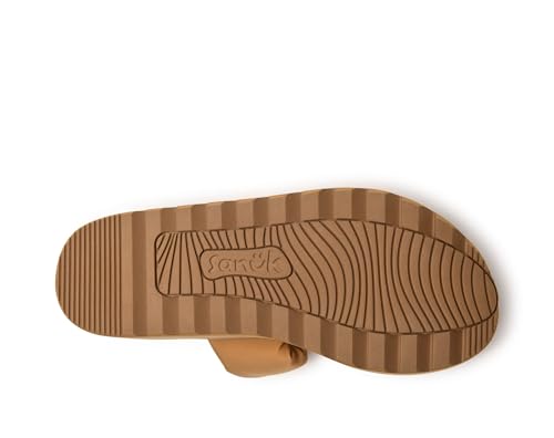 Womens Yoga Twist-N-Slide Sandal | Platform Sandals for Women | Yoga Mat Footbed with 1.25" Platform