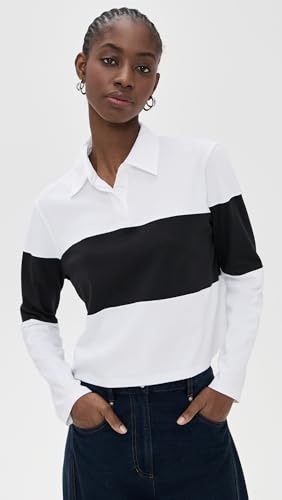 Women's Crop Rugby Striped Tee