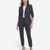 Women's Pinstripe Puff Sleeve Blazer