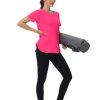 Womens Workout Tops Short Sleeve T Shirts Moisture Wicking Yoga Gym Running Hiking V Neck Athletic Tee