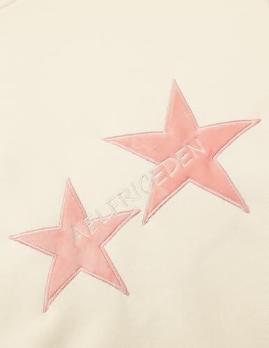 Star Hoodies Y2k Oversized Graphic Hoodies Aesthetic 90s Crewneck Sweatshirt Long Sleeve Pullover Tops