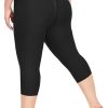 Plus Size Capri Leggings for Women- XL-4XL High Waist Tummy Control Stretchy Workout Yoga Pants Plus Capris